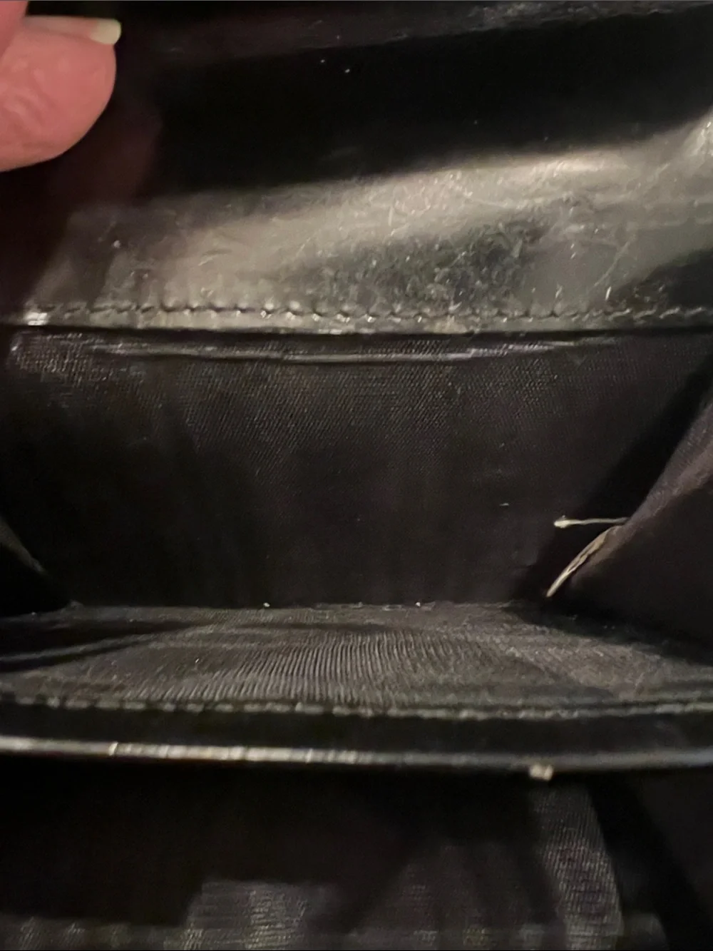 Prada Black Leather Men's Bifold Wallet with Embossed Logo